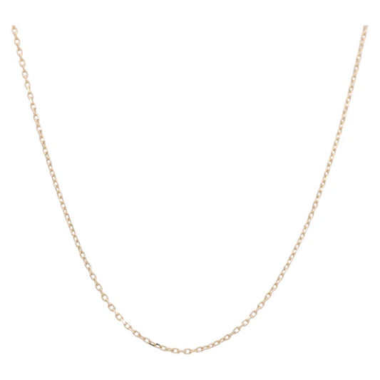 14k Yellow Gold Cable Link Chain / Size 1MM 16" / Weight 1.5 GR / LCOCH4CB1-16