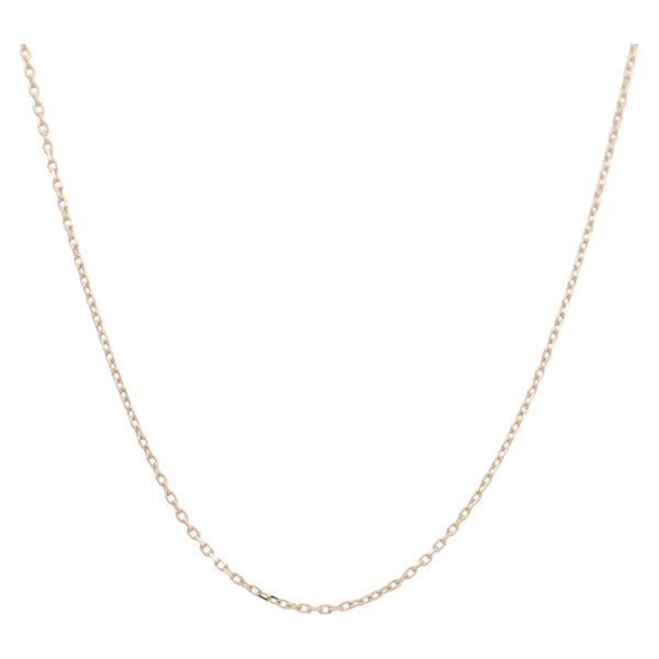 14k Yellow Gold Cable Link Chain / Size 1MM 15" / Weight 1.3 GR / LCOCH4CB1-15