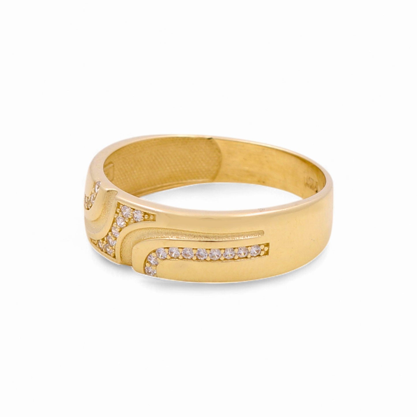 14K Yellow Gold Men’s Wedding Band / Stone: Cz / Size: 10.5 / Weight: 2.7 GR / CEEMWB4BS-12