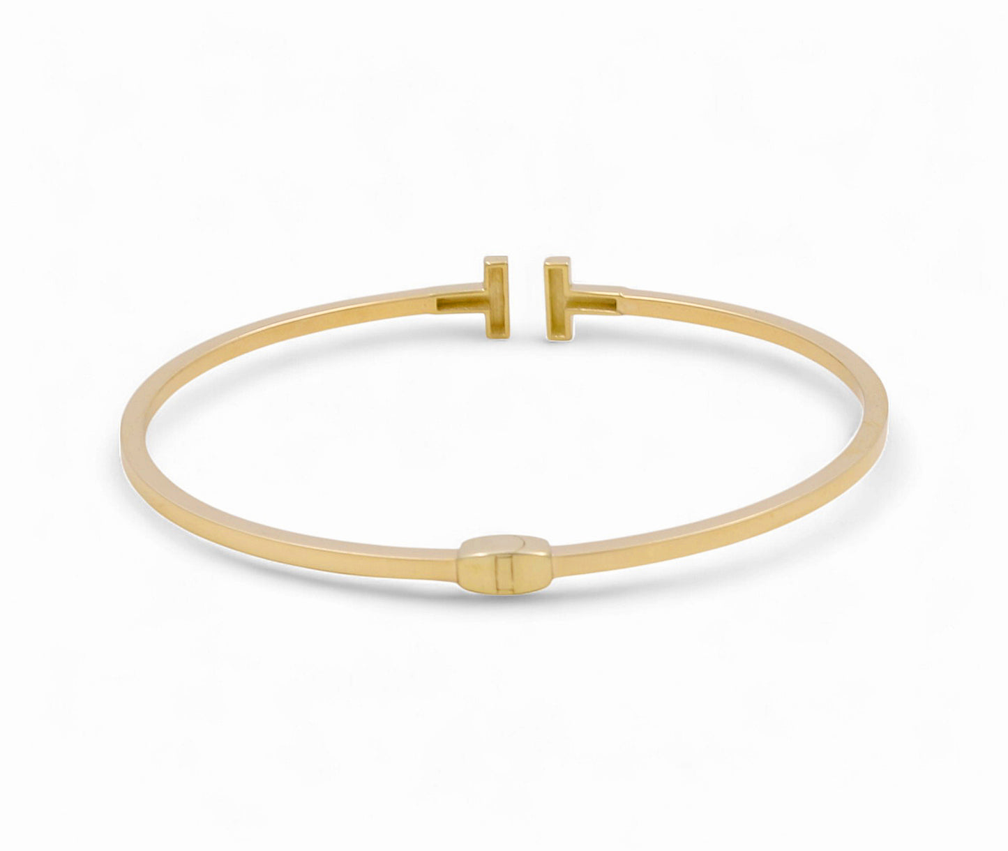 10K Yellow Gold Semisolid Fashion H Women’s Bangle Bracelet / Weight: 4.1 GR / DQBB0FS-2