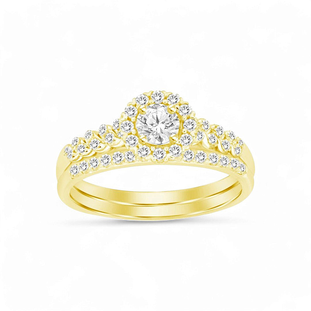14K Yellow Gold Woman's Diamond Bridal Set / Stone: 0.50CT / Size: 6.5 / 256755Y