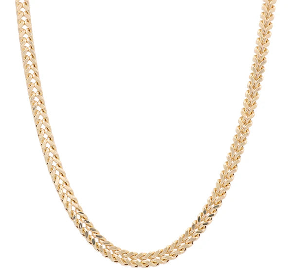 14K Yellow Gold Franco Link Chain / Size: 4mm 22” / Weight: 21.9 GR / CSCH4FR4-22