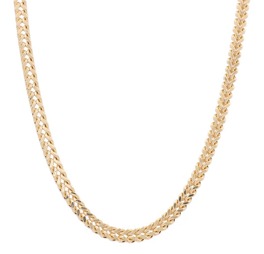 14K Yellow Gold Franco Link Chain / Size: 4mm 22” / Weight: 21.9 GR / CSCH4FR4-22