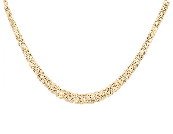 10K Yellow Gold Women's Byzantine Link Women's Necklace / Size: 17" / Weight: 15.2 GR / P10S-62