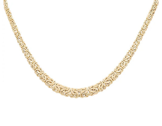 10K Yellow Gold Women's Byzantine Link Women's Necklace / Size: 17" / Weight: 15.6 GR / P10S-62