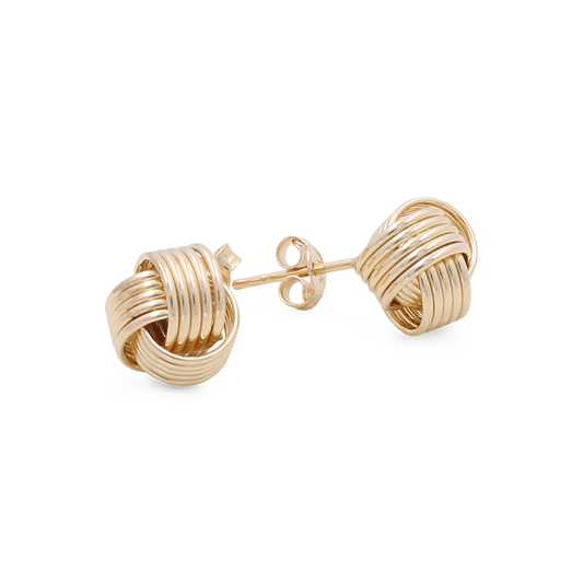 14K Yellow Gold Women’s Knot Earrings / COES4ND