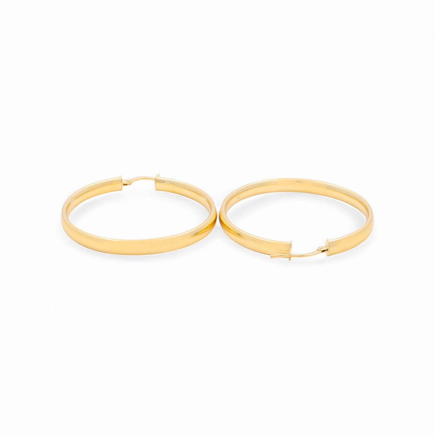 14K Yellow Gold Women's Hoops Earrings / Size: 4mmx35mm / Weight: 3.8 GR / 240-00805