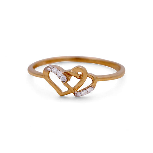 14K Yellow Gold Women’s Heart Ring / Stone: CZ / Size: 6.5 / Weight: 1.1GR / IEEWR4HR-5