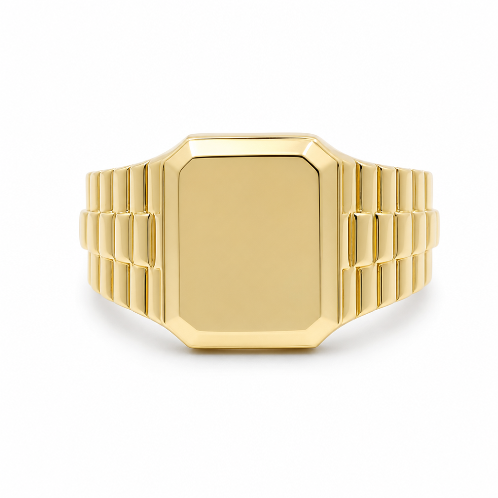 10K Yellow Gold Fashion Men's Shape Ring / Size: 10.5 / Weight: 3.0 GR / DQMR0FS-8