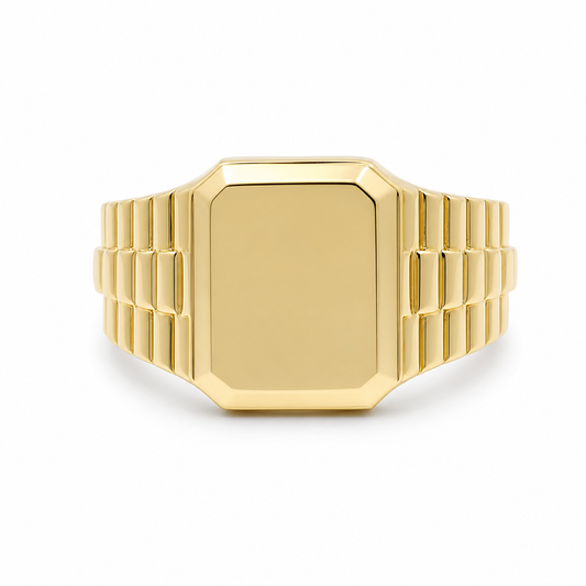 10K Yellow Gold Fashion Men's Shape Ring / Size: 10.5 / Weight: 3.0 GR / DQMR0FS-8