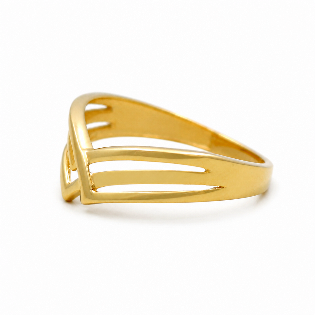 10K Yellow Gold Fashion Women's Ring /  Size:7 / Weight: 1.4 GR / DQWR0FS-88