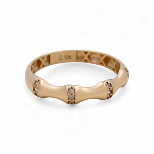 10K Yellow Gold Men’s Wedding Band / Stone: Cz / Size: 10.5 / Weight: 1.3 GR / CQMWB0BS-1
