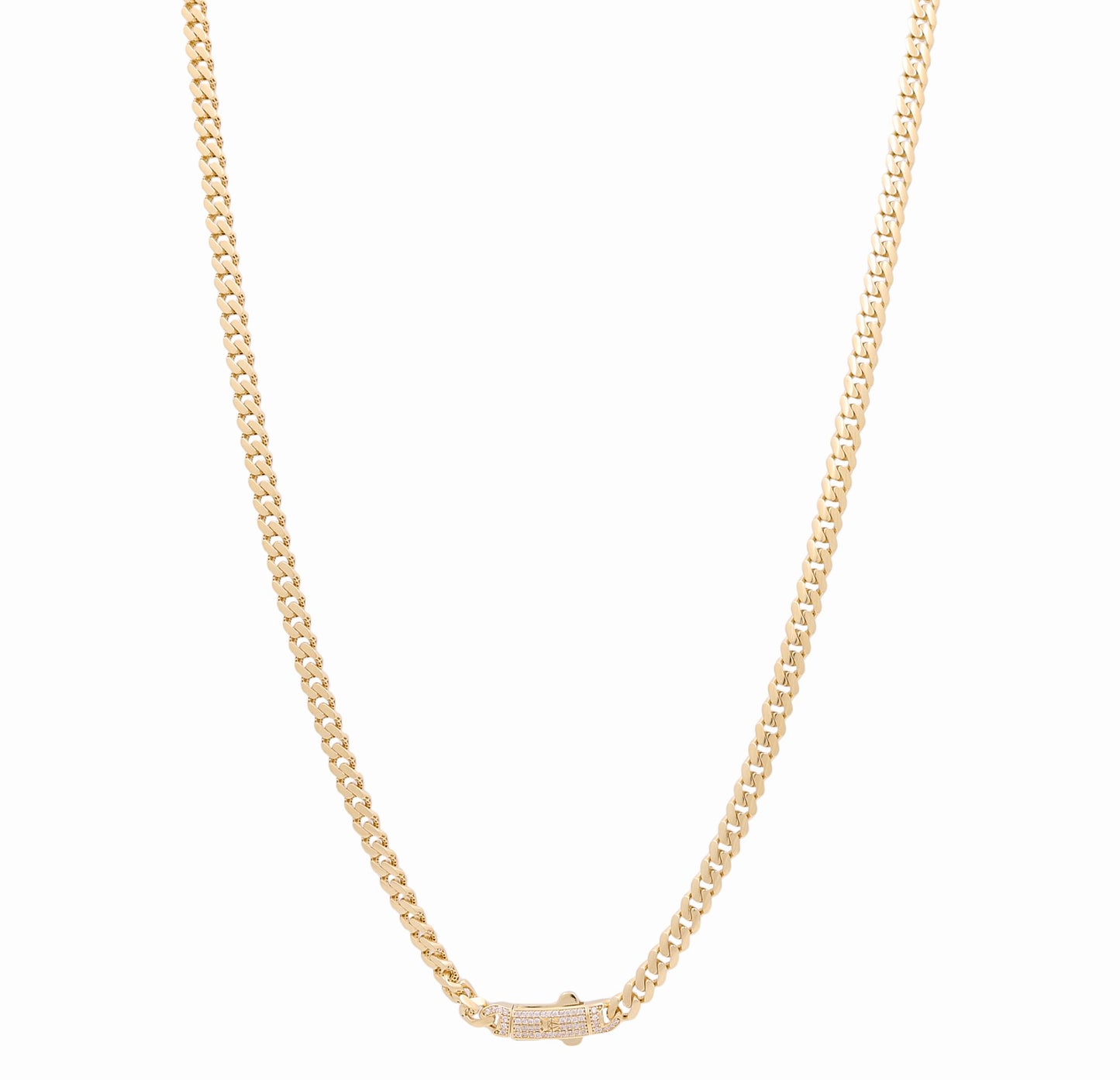14K Yellow Gold Monaco Semisolid Chain / Stone: Cz / Size: 5mm 24" / Weight: 28.4 GR / COCH4MON5-24