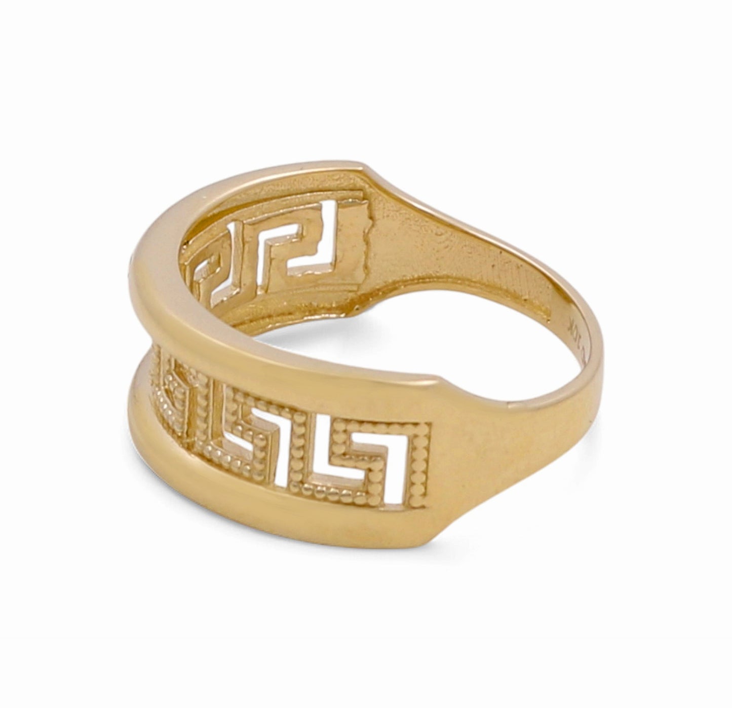 10K Yellow Gold Greek Women's Ring / Size: 8 / Weight: 2.3 GR / P02R-1264