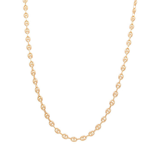 14K Yellow Gold Semisolid Fashion GG Chain / Size: 6mm 24" / Weight: 16.4 GR / 034-07099