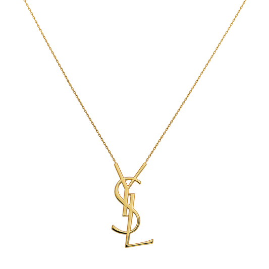 10K Yellow Gold Fashion YSL Women's Necklace / Size: 17" / Weight: 2.1 GR / P55N-73