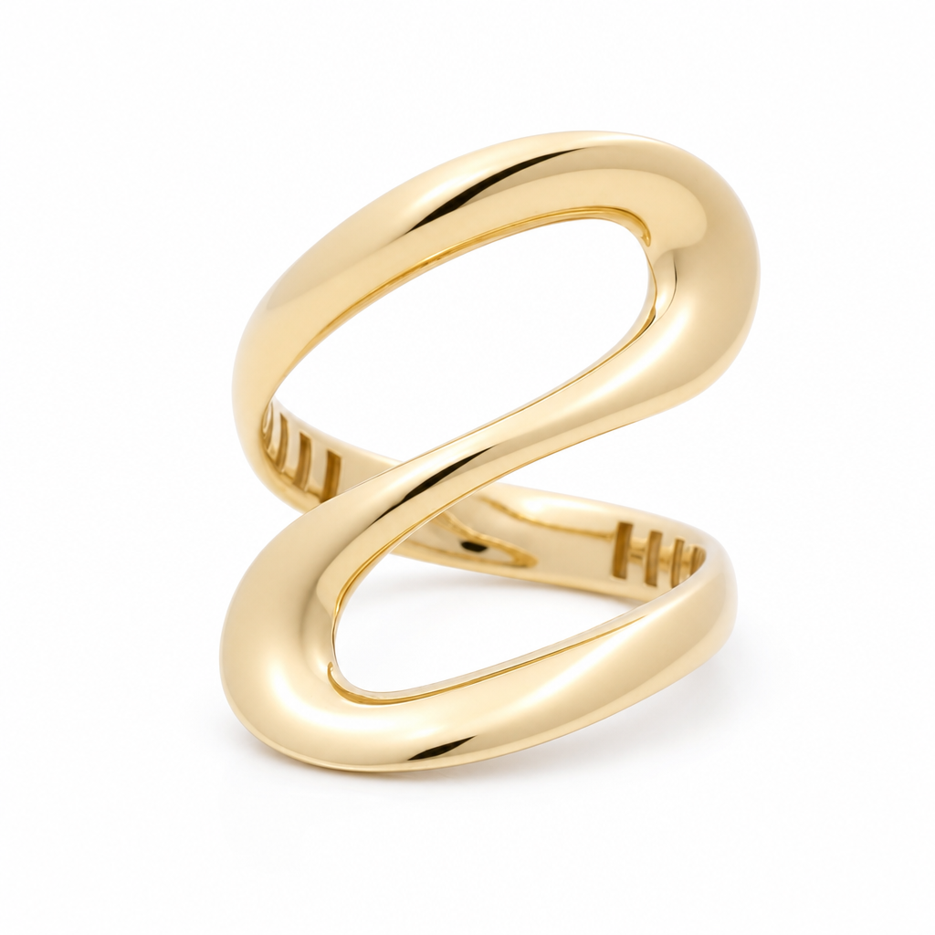 10K Yellow Gold Fashion Women's Ring / Size: 8 / Weight: 2.7 GR / DQWR0FS-81