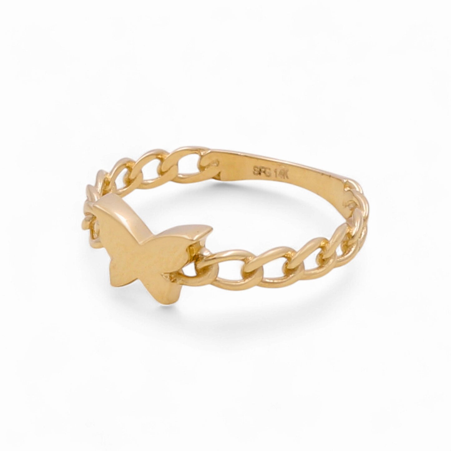 14K Yellow Gold Butterfly Women's Ring / Size: 7 / Weight: 1.4 GR / DPWR4BF-1