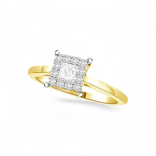 14K Yellow Gold Women's Diamond Engagement Ring / Stone: 0.25CT / Size: 6.5 / 69415Y-A
