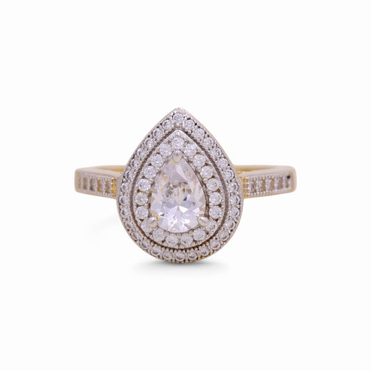 14K Yellow Gold Women's Engagement Ring / Stone: Cz / Size: 7 / Weight: 4 GR / KEEWR4ER-2