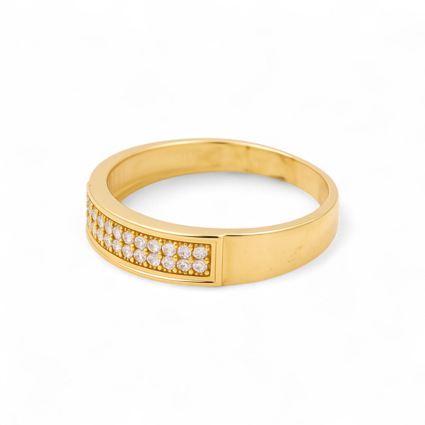 14K Yellow Gold Men’s Wedding Band / Stone: Cz / Size: 11 / Weight: 3 GR / DEEMWB4BS-9