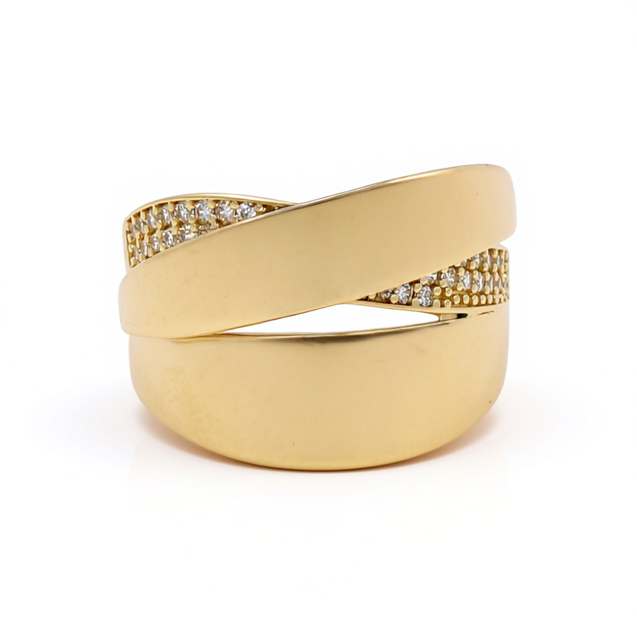 10K Yellow Gold Fashion Women's Ring with Cz / Size: 7 / Weight: 3.6 GR / P02CR-2726