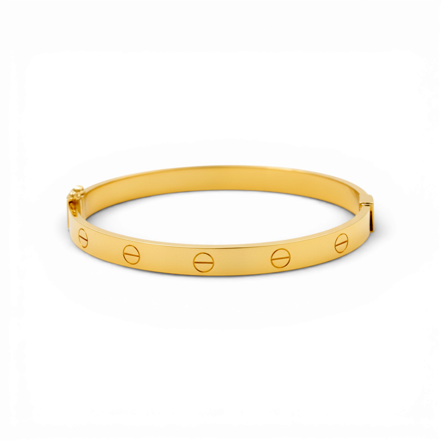 10K Yellow Gold Semisolid Fashion CT Bangle Bracelet / 5MM sz19 / Weight: 6.6 GR / CQBB0CT