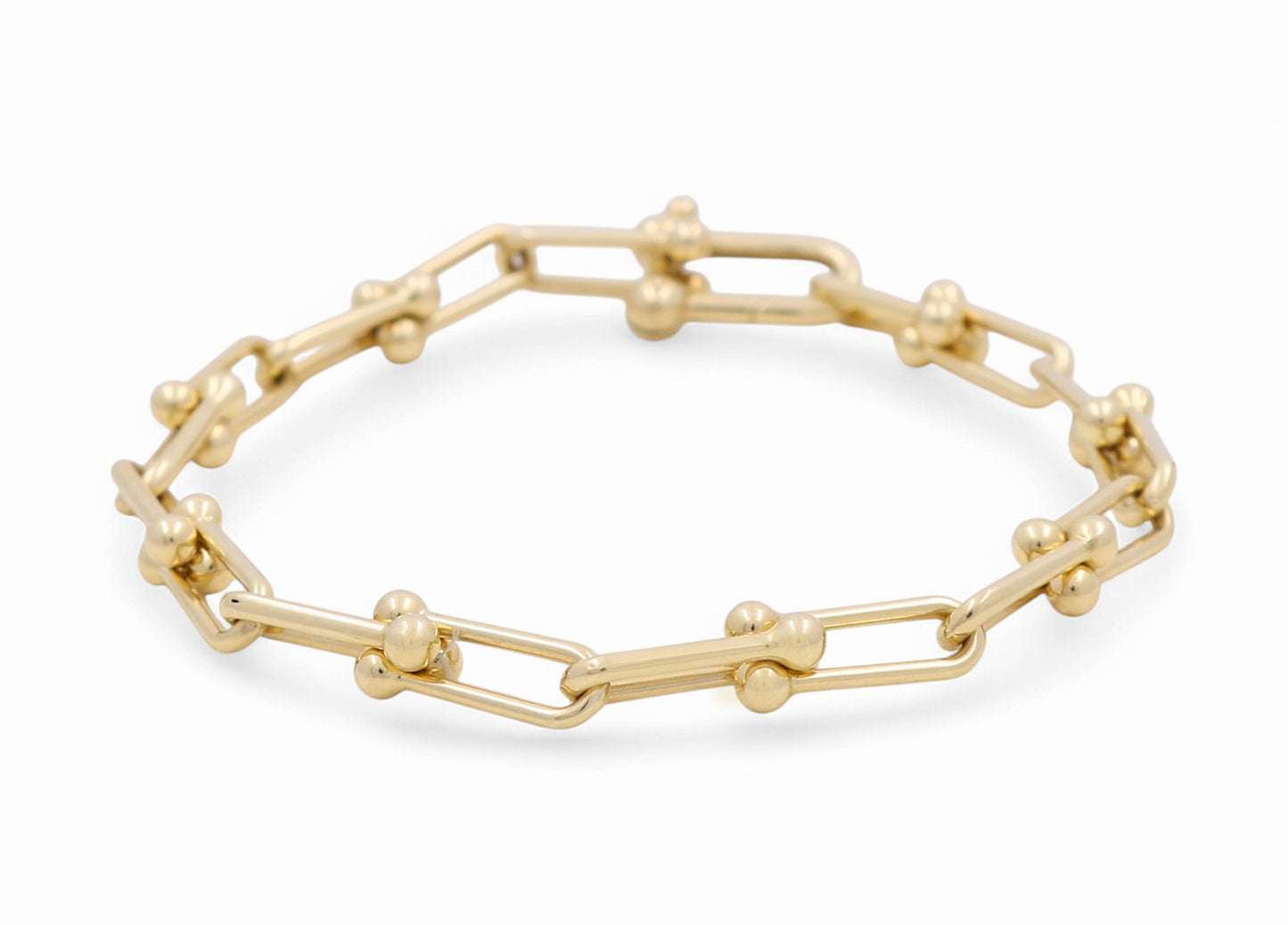 14K Yellow Gold Fashion TT Women's Bracelet / Size: 7" / Weight: 6 GR / DPWB4TT