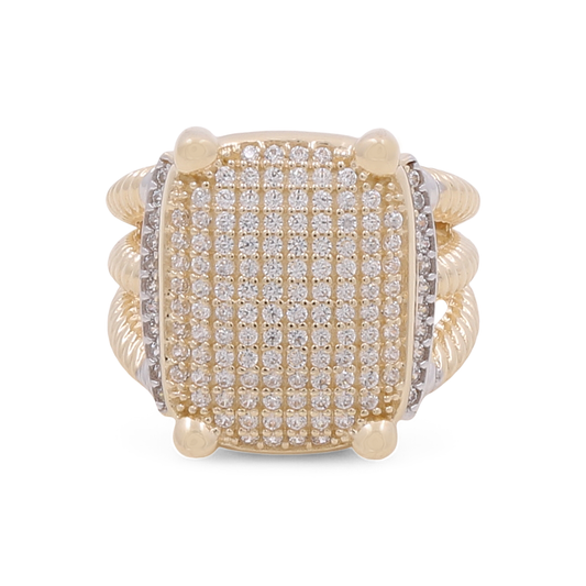 14K Yellow Gold Women’s Fashion Ring / CZ /Size 7 / COWR4FS-123