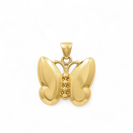 14K Yellow Gold Butterfly Pendant / Weight: 3.8 GR / COPD4BF-1