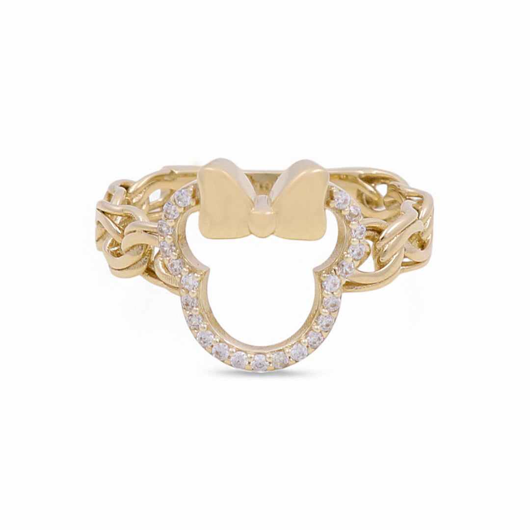 10K Yellow Gold Fashion Minnie Women's Ring with CZ / Size: 8 / Weight: 2.7 GR / DPWR0MN
