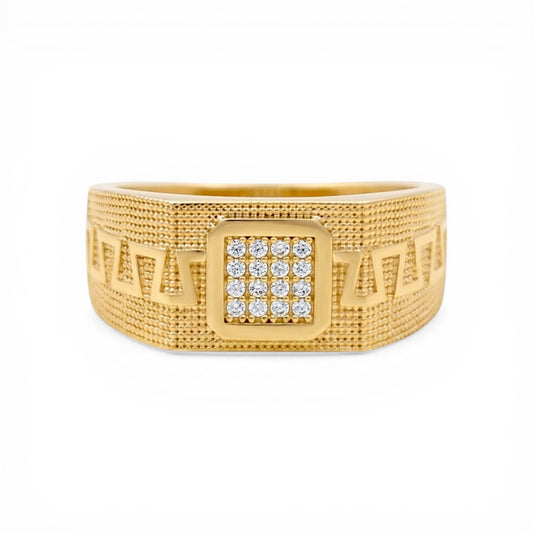 10K Yellow Gold Fashion Men's Ring / Size: 10.5 / Weight: 4.5 GR / CLBMR0FS-6