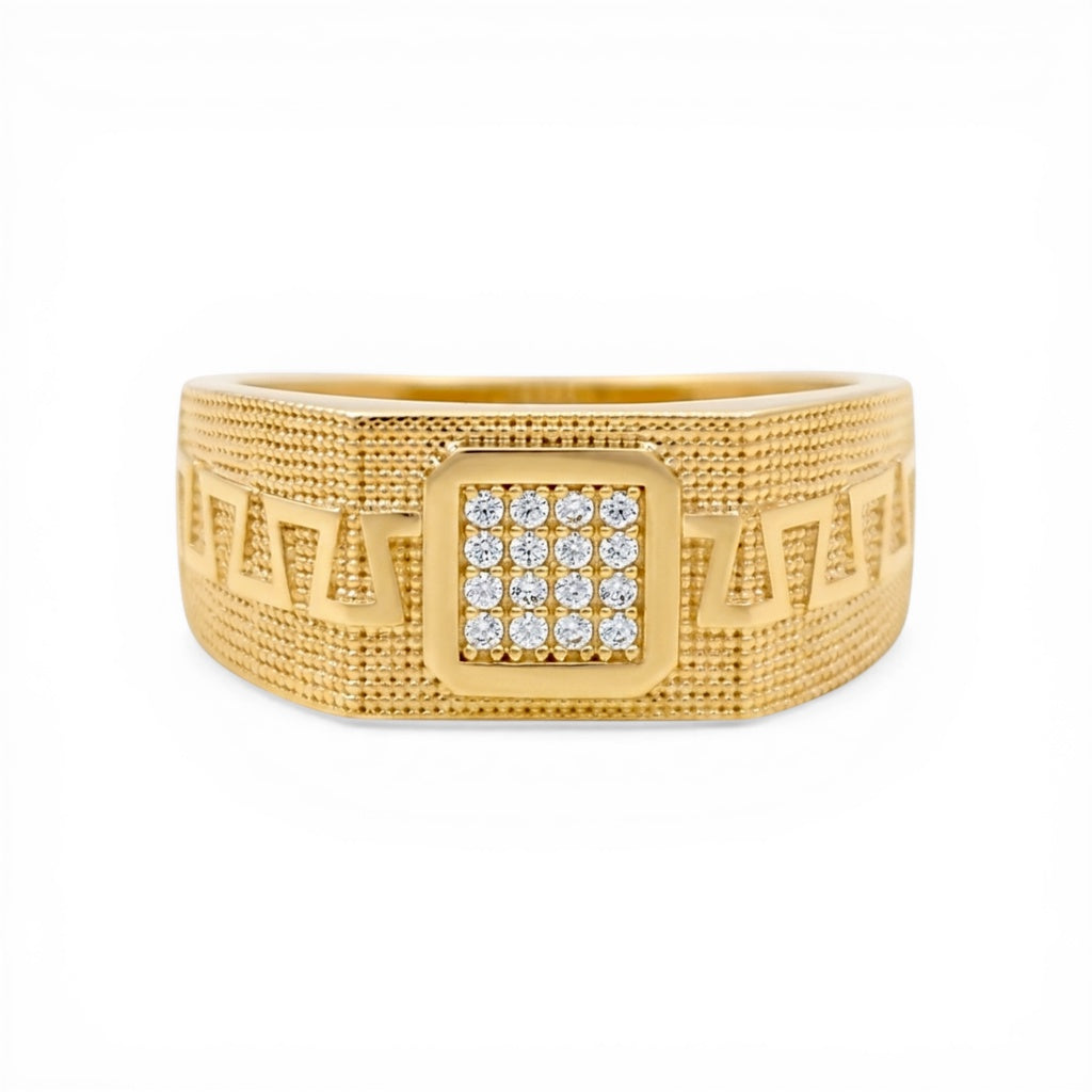 10K Yellow Gold Fashion Men's Ring / Size: 10.5 / Weight: 4.5 GR / CLBMR0FS-6