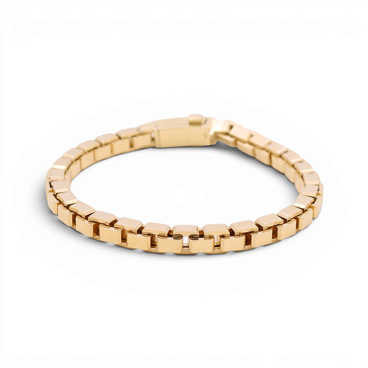 14K Yellow Gold Box Men's Bracelet / Size: 6mm 8" / Weight: 21.5 GR / 711-00002