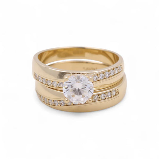 14K Yellow Gold Women’s Bridal Set / Stone: Cz / Size: 7.5 / Weight: 4.2 GR / DEEWR4BS-3