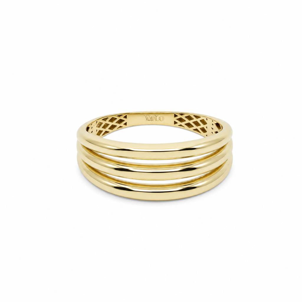 10K Yellow Gold Fashion Women's Rings / Size:7 / Weight: 1.5 GR / P12R-111656R