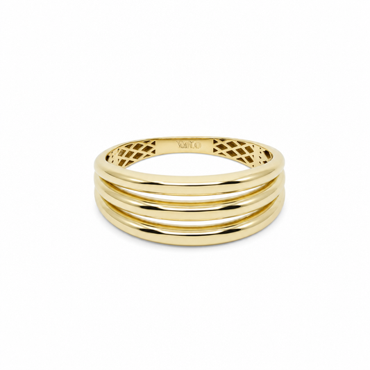 10K Yellow Gold Fashion Women's Ring / Size:7 / Weight: 1.6 GR / P12R-111656R