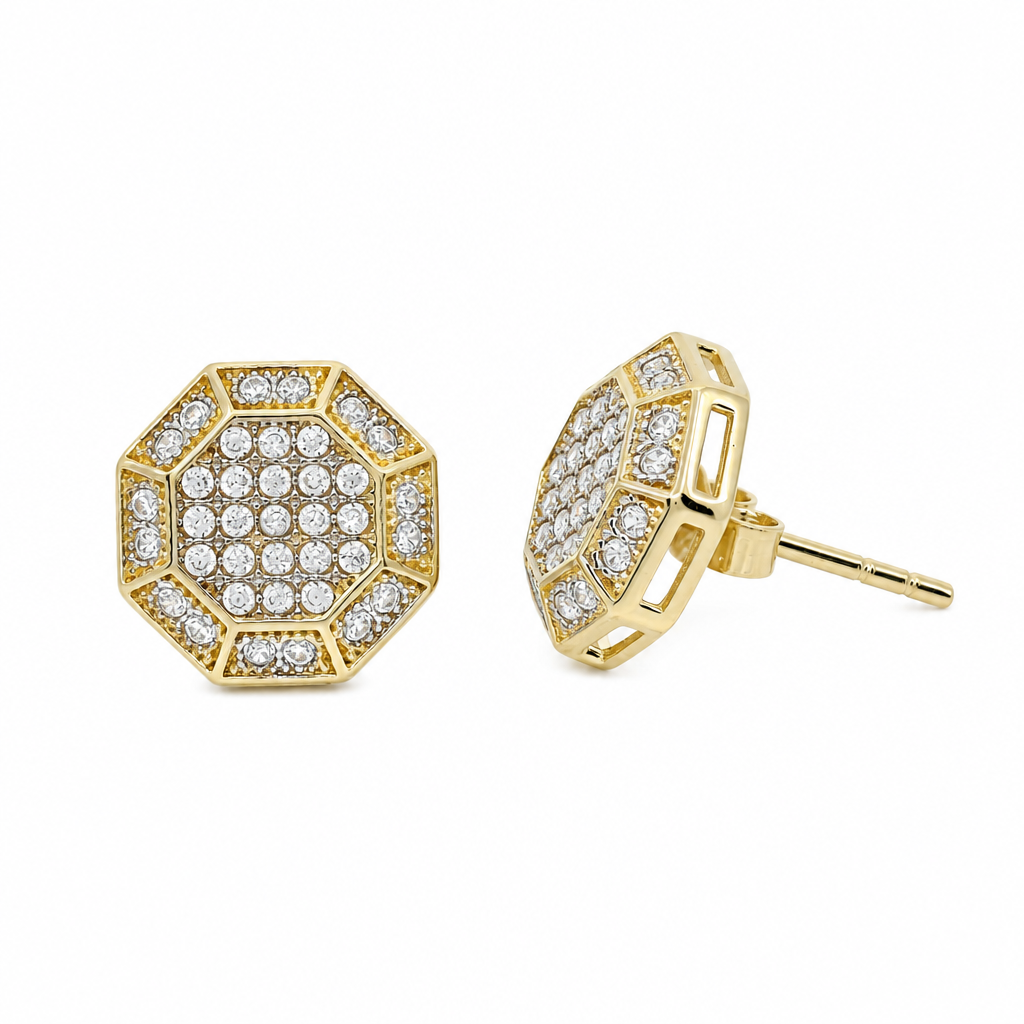 14K Yellow Gold Fashion Stud Earring / Weight: 2.4 GR / DOES4FS-2
