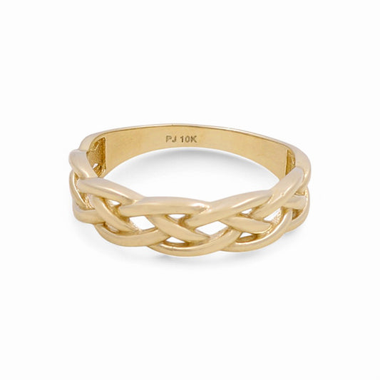 10K Yellow Gold Fashion Women's Ring / Size: 8.5 / Weight: 2.6GR / DPWR0FS-17