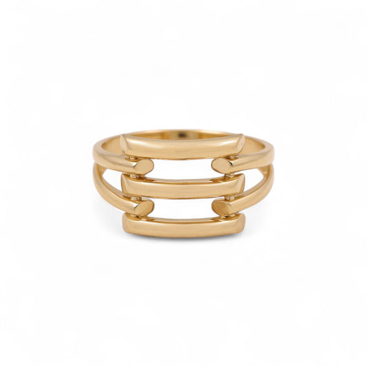 14K Yellow Gold Fashion Women's Ring / Size: 8.5 / Weight: 2.6 GR / COWR4FS-169
