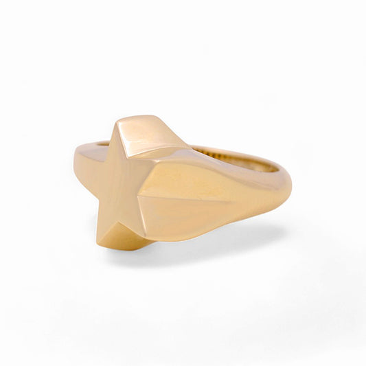 14K Yellow Gold Fashion Star Women’s Ring / Weight: 2.6 GR / Size: 7 / Y24-1004