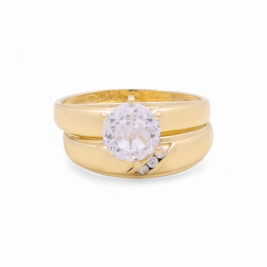 14K Yellow Gold Women’s Bridal Set / Stone: Cz / Size: 7.5 / Weight: 4.6 GR / CEEWR4BS-3