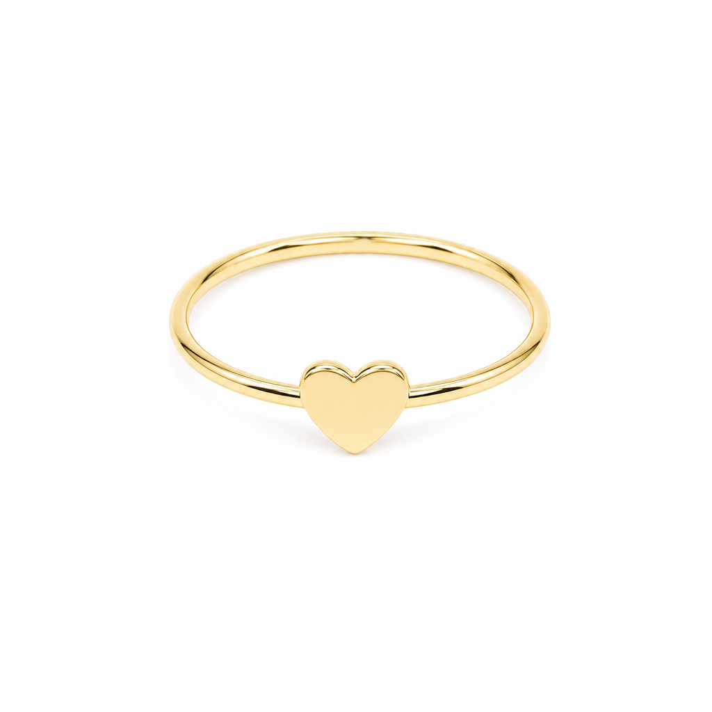 10K Yellow Gold Heart Women's Ring / Size: 9.5 / Weight: 1.1 GR / P03R-2380