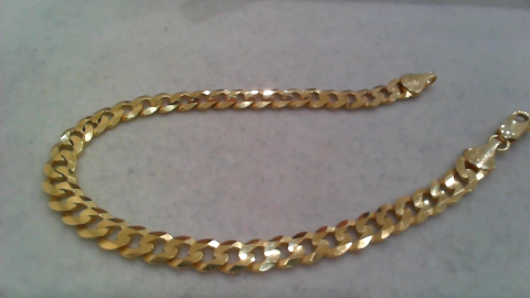 14K Yellow Gold Men Curb Bracelet / Size: 8" / Weight: 8GR / FCJMB4CR
