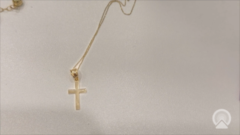 10K Yellow Gold Women's Necklace with Plain Cross Pendant / Size: 18" / Weight: 1.8 GR / BCFNK0CRSS