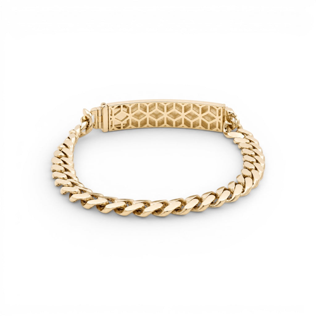 10K Yellow Gold Monaco ID Bracelet / Size: 7mm 7.25" / Weight: 7.7 GR / DQWB0MONID7-7.25