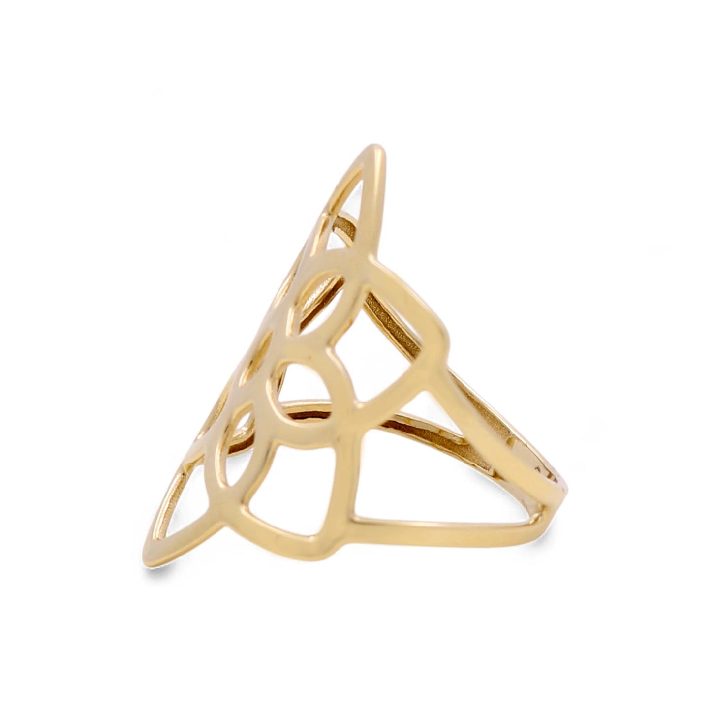 10K Yellow Gold Flower Women's Ring / Size: 7.5 / Weight: 1.9 GR / DQWR0FS-13