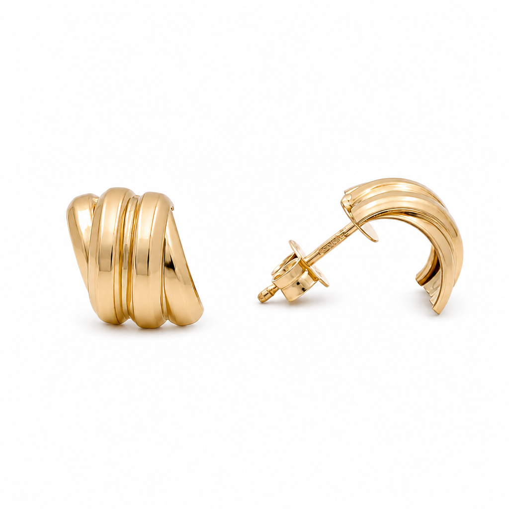 10K Yellow Gold Fashion  Earrings / Weight: 1.9 GR / ORC188
