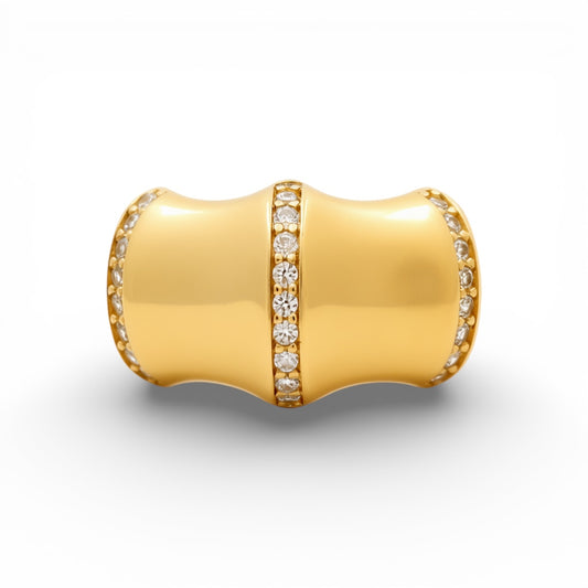 14K Yellow Gold Fashion Women's Ring with Cz / Size: 8 / Weight: 2.2 GR / Y23-41