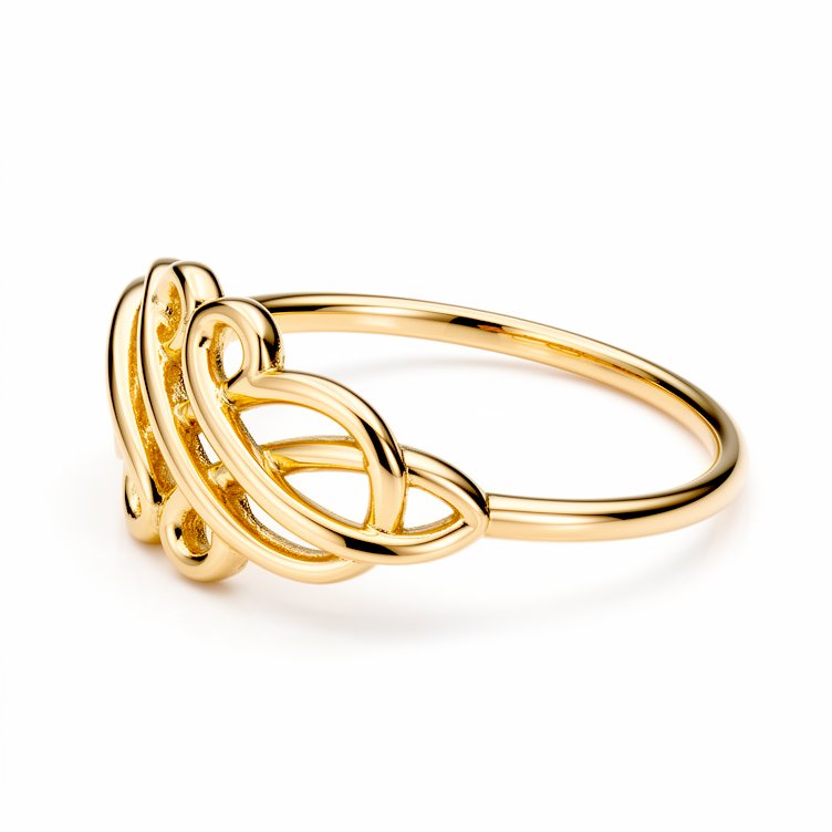 14K Yellow Gold Fashion Women's Ring / Size: 7.5 / Weight: 2.5 GR / DQWR4FS-99